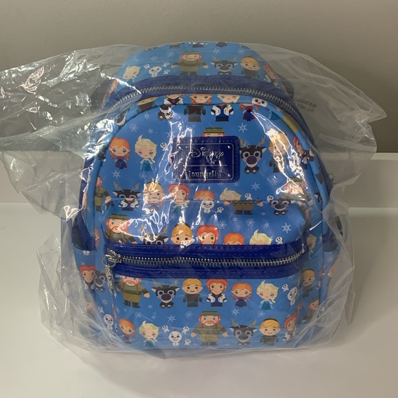 Loungefly Disney Frozen Backpack Chibi Mini Exclusive Snowflake Elsa Anna Olaf - Picture 10 of 10